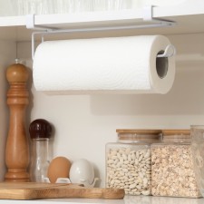 Holder for towels of a hinged shade, 27 × 7.5 × 9.5 cm, white