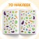 Reusable stickers “What is growing?”, A4 format, blue tractor