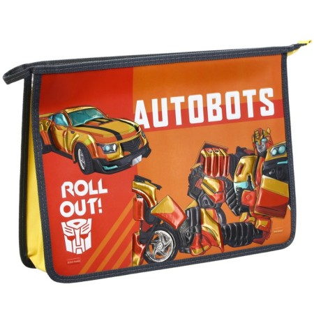 A4 labor folder, with a zipper, with a metallic effect, transformers-3