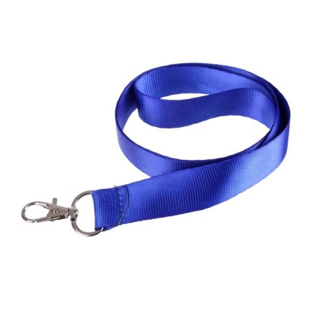 Badge tape width-20 mm, length-90 cm with metal carbine, blue-3
