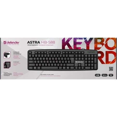 DEFender Astra HB-588 keyboard, wired, membrane, 104 keys, USB, black-3