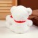 Soft toy "Bear", with heart, 19 cm, white color