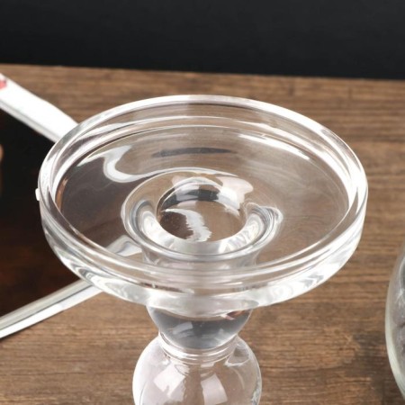 Glass "Kremanka" transparent set 3 pcs h- 8.5, 11.4, 14x8.5x8.5 cm-3