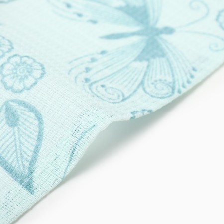 Towel 35x60cm butterflies 761-1p, blue, waffle, 120g/m HL100%-3