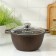 Pan, 3 l, d = 24.5 cm, h = 17 cm, glass cover, anti -stick coating, color coffee marble