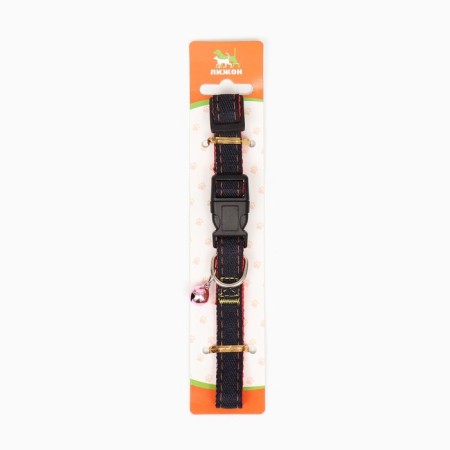 Collar "jeans", red lining, 24-34 x 1.5 cm-6