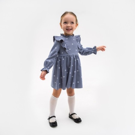 Baby dress KAFTAN "Leaflets", p. 30 (98-104), blue-5