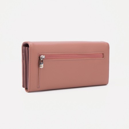 Women's wallet on magnets, pink color-1