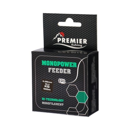 Premier Fishing Monopower Feeder, diameter 0.35 mm, test 11.1 kg, 100 m, green-1