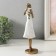 Polystone souvenir "Mom with a child, a white dress with flowers" 8x7.5x23.5 cm