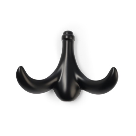 Furniture hook CAPPIO CLOWN, two -rod, zinc, black color-3