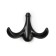 Furniture hook CAPPIO CLOWN, two -rod, zinc, black color