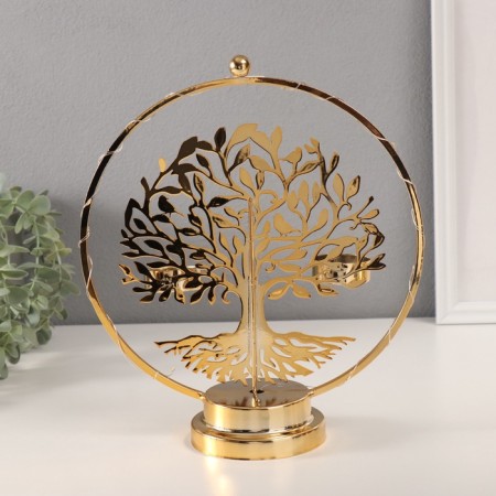 Summary for 2 candles "tree with birds" with backlight, d-3.5 cm 9.5x23.5x27 cm-4