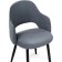 Stol on a metal frame Gutride metal/velor, black/gray 51x56x82 cm