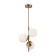 Suspended lamp 60W, 3KHE27, 91.8x30 cm, brass