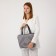 Bag "Golden Rain" with a zipper, 2 outer pockets, a long belt, color gray color