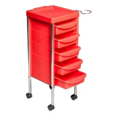 The 6003 trolley on wheels, a pheno -holder with a rotation angle of 360 degrees, the color is red