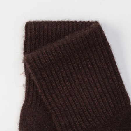 Baby socks from Mongolian wool, chocolate color, size 16-18 cm (4)-1