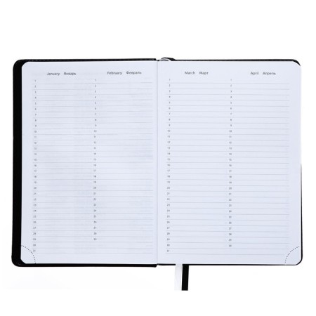 Leduced Diary A5, 160 sheets, Devente.message. Tervas, hard cover of artificial leather, lies, block 70 g/m2-5