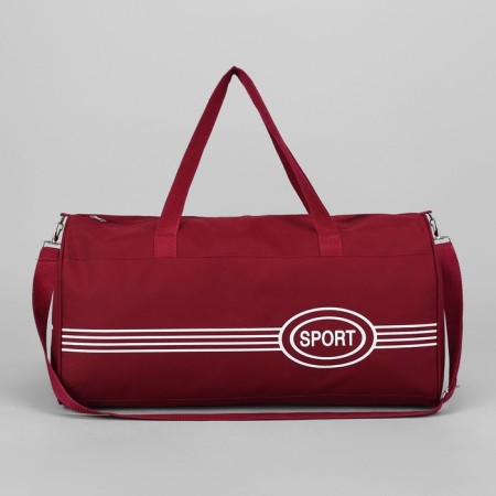 Sports bag, lightning department, long belt, burgundy color-1