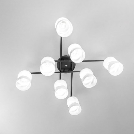 Ceiling chandelier Citilux "NILS" CL132185, 8x60W, E27, Black Color Black-10