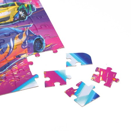 A set with curly puzzles 4 in 1 "Night Race"-2