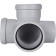 Cross sewer stout SKB-0017-011087 D = 110 mm, 87.5 °, 2-plane, silent