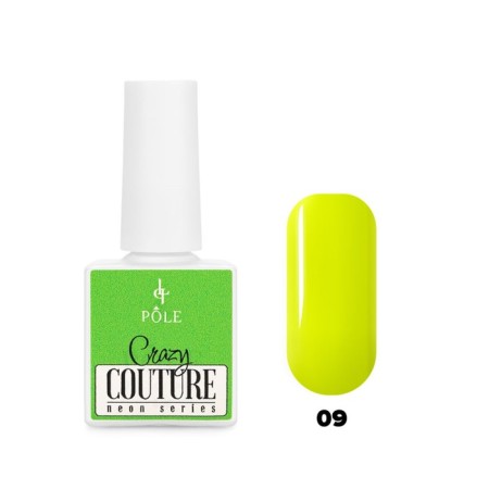 Pole neon crazy couture gel polish, No. 09 Neon lemon, 8 ml