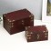 Casket wood chest "with corners" set 2 pcs 15x9x7.5 20x11.5x13 cm