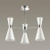 QUINN 3x60W E14, Chrome, white 55x55x44.5 cm