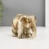 Souvenir Polystone "Golden Elephant" 8.7x13x7 cm