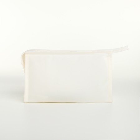 Cosmetic bag with lightning, white color-1