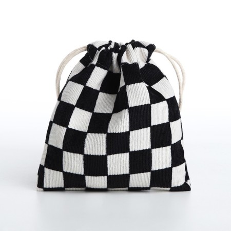 Cosmetic bag - a bag of ties, white/black color-1