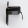 Women's wallet on the button, black color