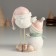Souvenir Polystone "Snowman with a bird on high legs" 11x7.5x13 cm