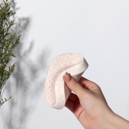 Washing sponge "Waste", 11 × 8.7 × 2 cm, beige color-3