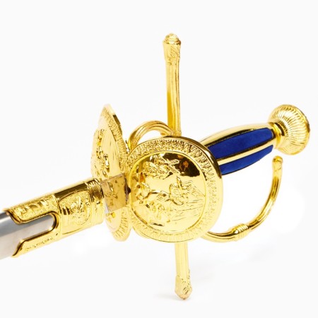 Souvenir sword Don Quixote Lamanka, painting on the blade, 91.5 cm-4