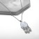 Pendant "Dreams", white color in silver, 40 cm