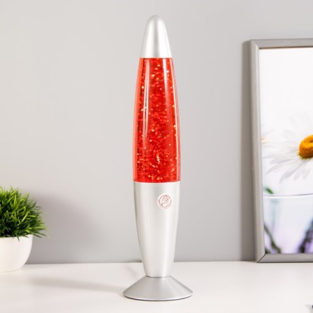 Lava-lamp metal, glass, wax "Lava. Ebrastis" E14 25-35W gold 34x8.5x8.5 cm Risalux-1