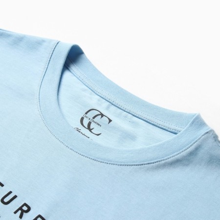 T -shirt male, blue color, size 46 (m)-1
