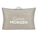 Premium Woolly pillow, size 50x70 cm, beige color