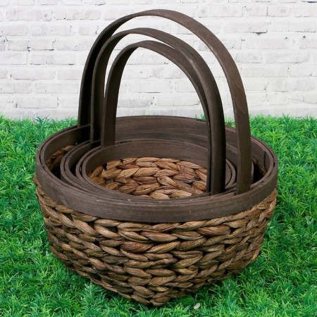 A set of wicker baskets, 3 pcs, 26.5 × 13.5/31.5 cm, 22 × 12.5/24.5 cm, 19 × 10.5/24.5 cm-2