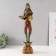Polystone candlestick with a clock "Frog in the crown" 17x14.5x57.5 cm