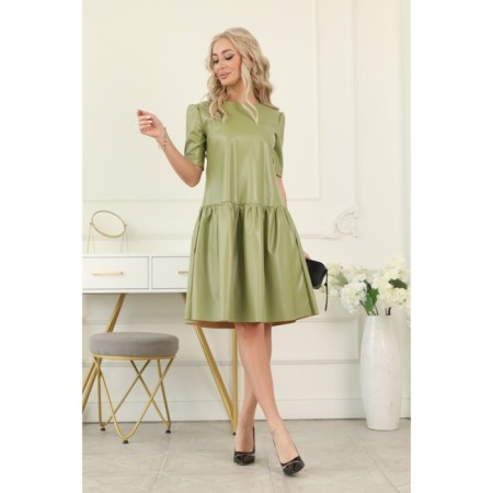 Women's dress, size 48, green color
