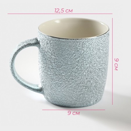 Mug ceramic foil "foil", 350 ml, blue color-1