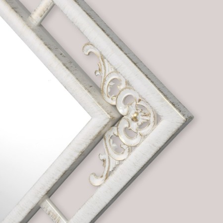 Wall mirror, in the openwork case, 38x38 cm, white with gold-1