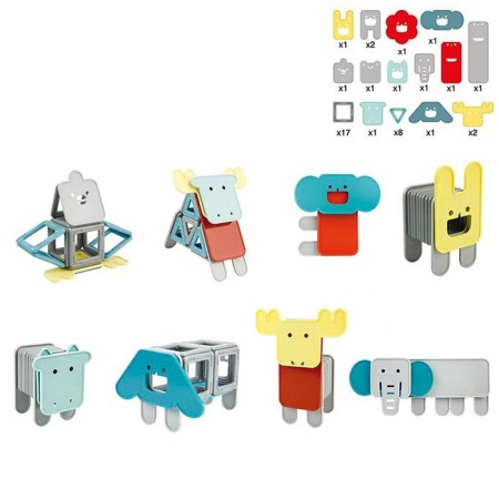 Designer magnetic "colored magnets", 40 parts-1