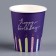 A one -time paper glass "Happy Birthday", candles, 250 ml