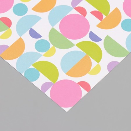 Scrapbooking paper "Bright circles" density 180 grams set 10 pcs 15.5x17 cm-3