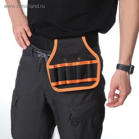 Board bag for a garden tool, under a belt, 5 pockets